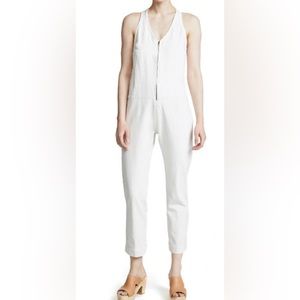 Rachel Comey white denim Barrie jumpsuit